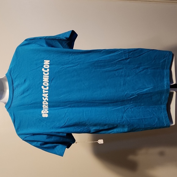 Angry birds cartoon beach art blue L tshirt - Picture 2 of 2